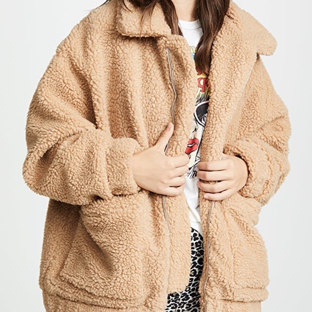 I.am.gia Pixie teddy Coat in caramel / tan women’s